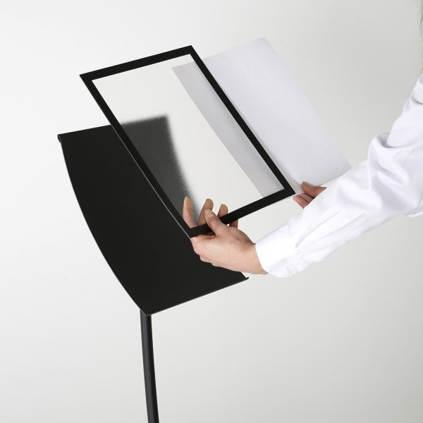 Infostand kurvet A4 & A3 sort - Image 2
